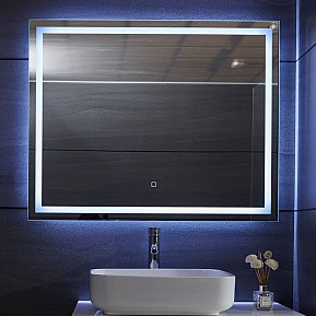 Aquamarin Koupelnové zrcadlo s LED osvětlením, 100 x 80 cm