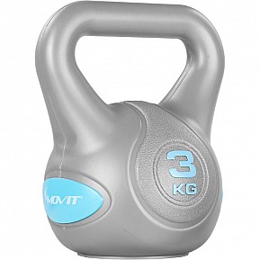 MOVIT Kettlebell činka 3 kg, sv. modrá