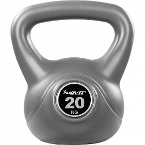 Movit Kettlebell činka, 20 kg, šedá/černá