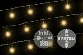 diLED světelný řetěz 40 LED teple bílá + napájení