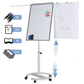 Jago Flipchart tabule kulatou základnou - 60 x 90 cm