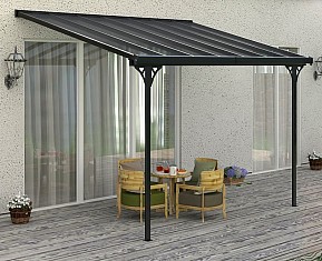 Zahradní pergola BRUCE F 436 x 305 cm, šedá