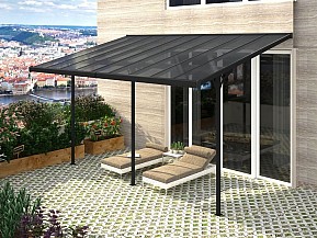 Zahradní pergola BRUCE J 618 x 305 cm, šedá