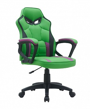 Ergonomická kancelářská židle, zelená s fialovými prvky