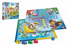 Soubor her 2v1 Člověče, nezlob se, Psí závod Tlapková patrola/Paw Patrol v krabici 24,5x24,5x5cm