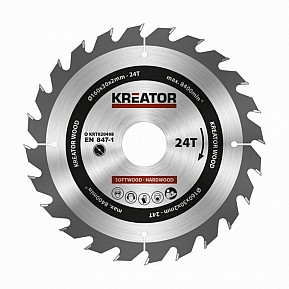 Pilový kotouč na dřevo Kreator, 160 mm, 24T