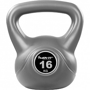 Movit Kettlebell činka, 16 kg, šedá/černá