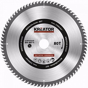 Kreator pilový kotouč na dřevo, 254 mm, 80T