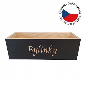 Dřevěná bedýnka na bylinky, borovice, 34 x 13 x 11 cm