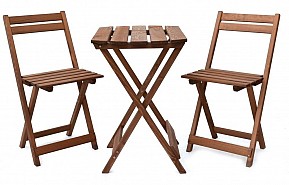 COFFEE bistro set, dřevěný