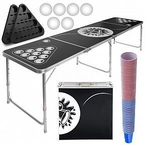 Beer Pong stolní sada s nastavitelnou výškou, 240 x 61 cm