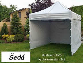 TRADGARD Zahradní párty stan PROFI STEEL 3 x 6 m, šedý