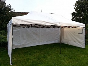 Zahradní párty stan DELUXE, boční stěny, smetanový, 3 x 6 m