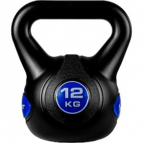 MOVIT Kettlebell činka - 12 kg, černá/tmavě modrá