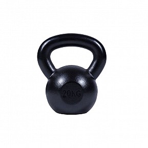 Gorilla Sports kettlebell činka, litinová, černá, 20 kg