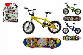 Skateboard prstový s kolem plast 10cm