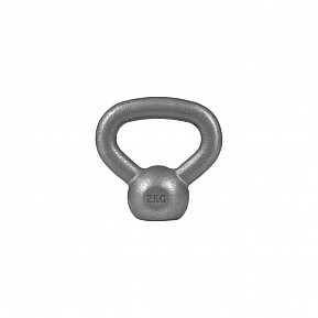 Gorilla Sports Kettlebell činka, litina, šedá 2 kg