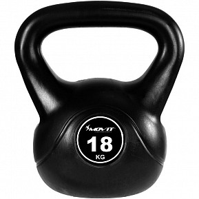 MOVIT Kettlebell činka, 18 kg, černá