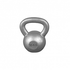 Gorilla Sports kettlebell činka, litinová, šedá,16 kg