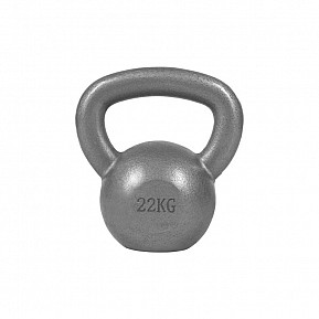 Gorilla Sports Kettlebell činka, litinová, šedá, 22 kg