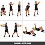 Gorilla Sports kettlebell činka, pogumovaný povrch, 4 kg