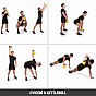 Gorilla Sports kettlebell činka, pogumovaný povrch, 4 kg