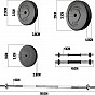 PHYSIONIC Vzpěračský set se závažím, hvězdicové zámky, 38 kg