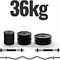 PHYSIONIC Vzpěračský set se závažím, hvězdicové zámky, 36 kg