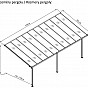 Zahradní pergola BRUCE J 618 x 305 cm, šedá