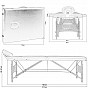 Přenosné masážní lehátko DELUXE MOVIT bílé 185 x 80 cm