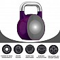 Gorilla Sports Soutěžní kettlebell, fialový, 20 kg