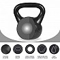 Gorilla Sports Kettlebell činka, plast, černá, 6 kg