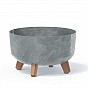 Květináč Prosperplast GRACIA LOW, 28,5 cm, beton effect