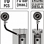 Yato Sada k měření kompresního tlaku v dieslových motorech