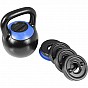 Gorilla Sports Kettlebell, nastavitelná hmotnost 16 - 24 kg