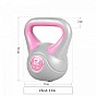 Gorilla Sports Kettlebell činka, vinylová, růžová, 2 kg