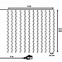 Vánoční světelný závěs 3 x 6 m, 600 LED, teple bílý