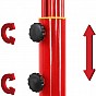 Basketbalový koš s kolečky, nastavitelný 148-236 cm, červená