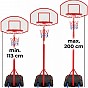 Basketbalový koš s kolečky, nastavitelný 148-236 cm, červená