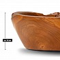 Dřevěné umyvadlo DIVERO, masivní teak, Ø 39-40 cm