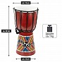 Dětský buben Djembe, želva, ručně vyráběný, 30 cm