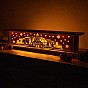 Vánoční dřevěná dekorace 57 x 10 x 13 cm, 10 LED, teple bílá