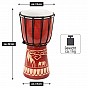 Dětský buben Djembe, slon, ručně vyráběný, 30 cm