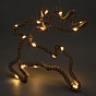 Vánočních dekorace, sob, 28x29 cm, 20 LED, teplá bílá, 2 ks