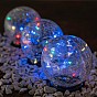 Solární osvětlení skleněná koule 10 LED, vícebarevná, 11 cm