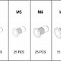Sada ocelových nýtovacích matic M3-M10 150 ks