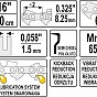 Řetěz pro motorovou pilu 16" 0,325"