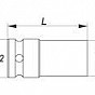 Nástavec 3/4" rázový šestihranný hluboký 22 mm CrMo