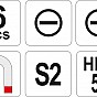 Sada šroubováků 6ks, - 3-6mm, + PH0-PH2