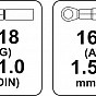 Kleště konektorové 230mm, 20-18(AWG), 0,5-6,00mm2